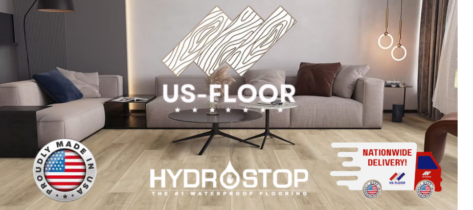 SPC best vinyl plank flooring in Miami by US Floor in Hialeah Miami Florida waterproof HydroStop flooring modern wood look