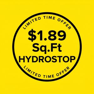 Hydrostop flooring for $1.89 a square foot